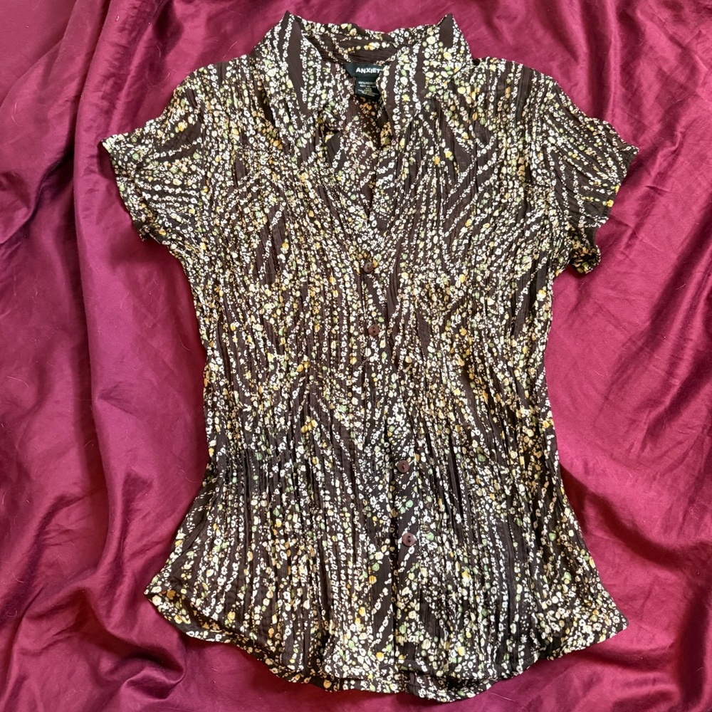 Floral Brown Blouse